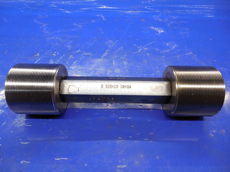 2 3/8 16 UN 3A SET THREAD PLUG GAGE 3.375 GO NO GO P.D.'S = 2.3344 & 2.3303 N-3A