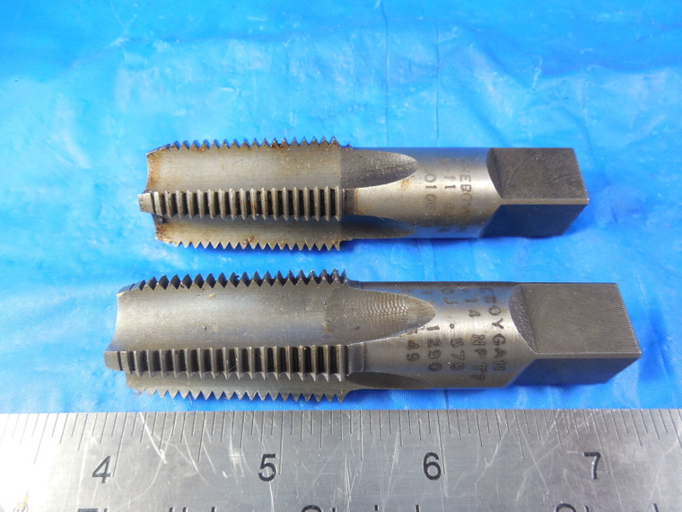 2PCS LOT OF CHEBOYGAN 1/2 14 NPTF 4 FLUTE TAPER PIPE TAPS