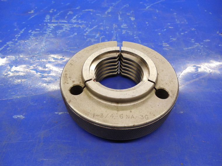 1 3/4 6 NA 3G THREAD RING GAGE 1.75 GO ONLY P.D. = 1.6588 NICE INSPECTION TOOL