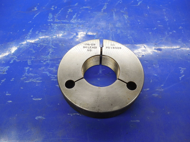 1 5/8 28 NS DOUBLE LEAD THREAD RING GAGE 1.625 GO ONLY P.D. = 1.6028 INSPECTION