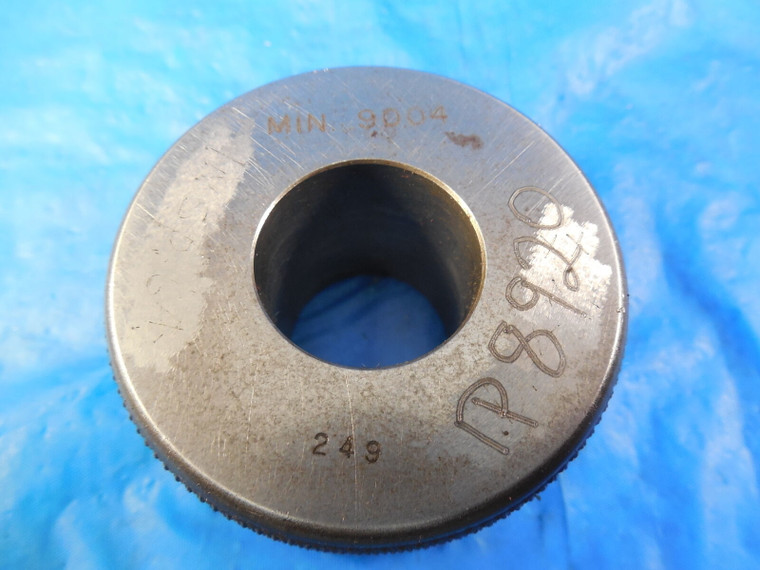 .9004 DIA CLASS XX MASTER SMOOTH PLAIN BORE RING GAGE OVERSIZE .8750 +.0254 7/8