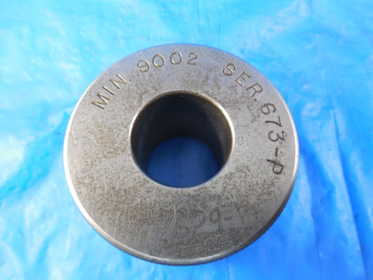 PRATT & WHITNEY .9002 DIA. MASTER PLAIN BORE RING GAGE OVERSIZE .8750 +.0252 7/8
