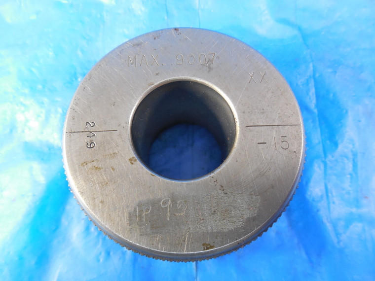 SHEFFIELD .9007 DIAMETER CLASS XX MASTER PLAIN BORE RING GAGE OVERSIZE .8750 7/8