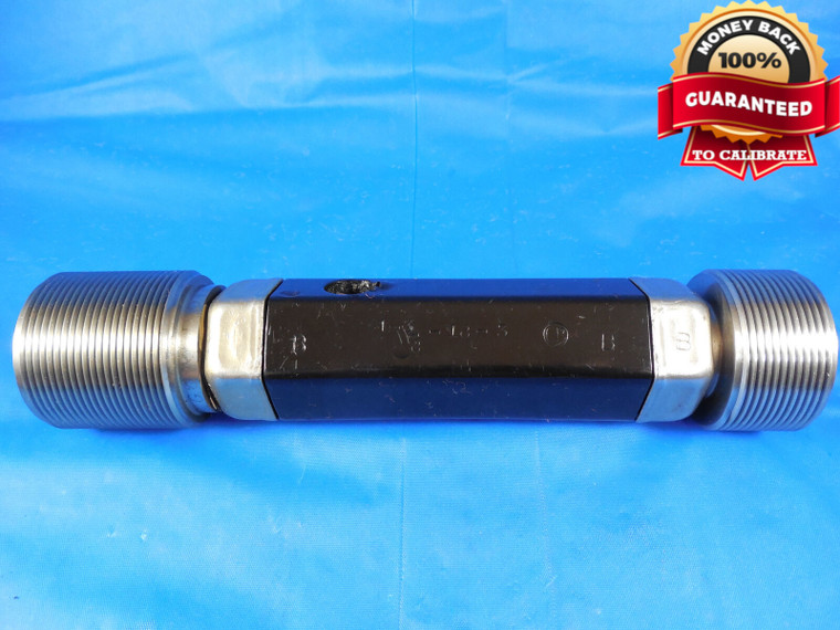 1 3/8 18 NEF 3 THREAD PLUG GAGE 1.375 GO NO GO P.D.'S = 1.3389 & 1.3427 1 3/8-18