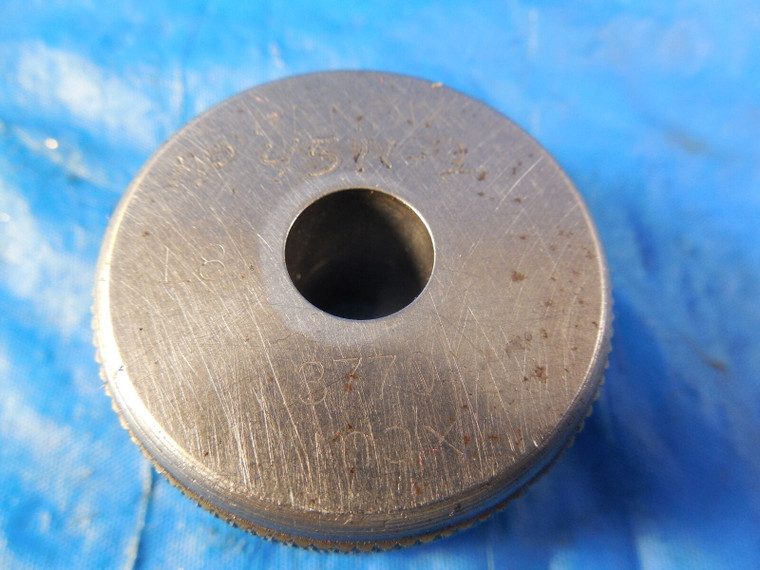 BENDIX .3770 DIAMETER CLASS X MASTER PLAIN BORE RING GAGE OVERSIZE .3750 3/8