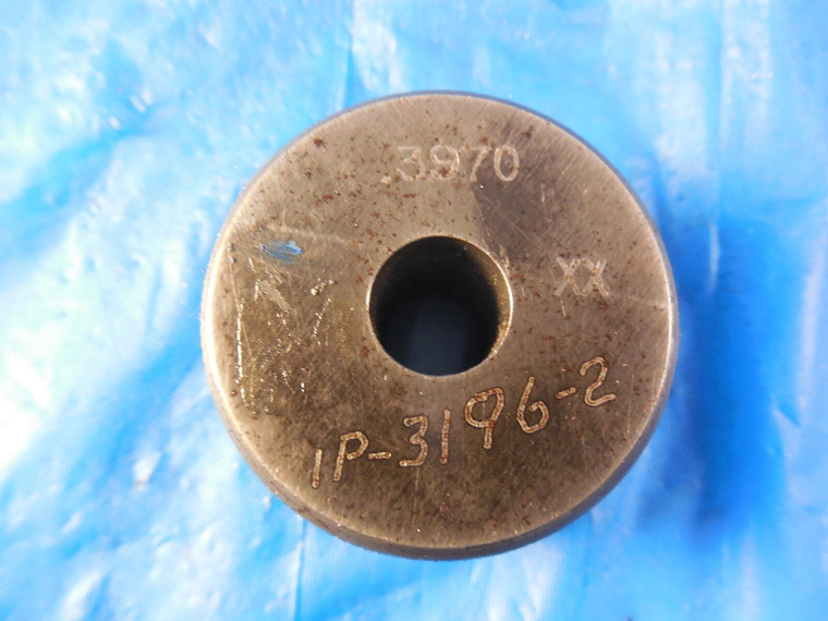 SMC .3970 DIA. CLASS XX MASTER SMOOTH PLAIN BORE RING GAGE OVERSIZE .3750 3/8