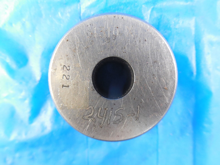 SHEFFIELD .4310 DIA CLASS X MASTER PLAIN BORE RING GAGE UNDERSIZE .4375 7/16