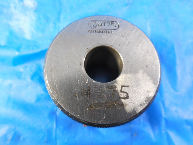 COMTOR .4375 DIAMETER MASTER SMOOTH PLAIN BORE RING GAGE ONSIZE OF .4375 7/16