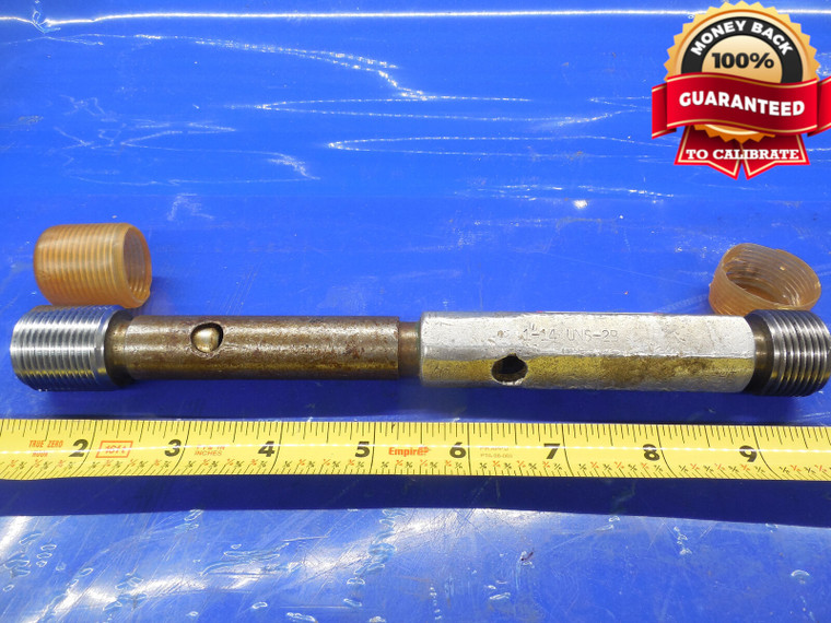 1" 14 UNS 2B EXTRA LONG THREAD PLUG GAGE 1.0 GO NO GO P.D.'S = .9536 & .9609