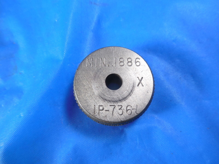 BENDIX .1886 DIA CLASS X MASTER PLAIN BORE RING GAGE OVERSIZE .1875 +.0011 3/16