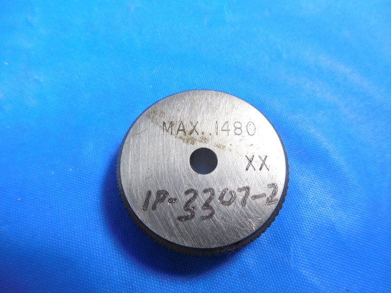 BENDIX .1480 DIA CLASS XX MASTER PLAIN BORE RING GAGE OVERSIZE .1250 +.023 1/8