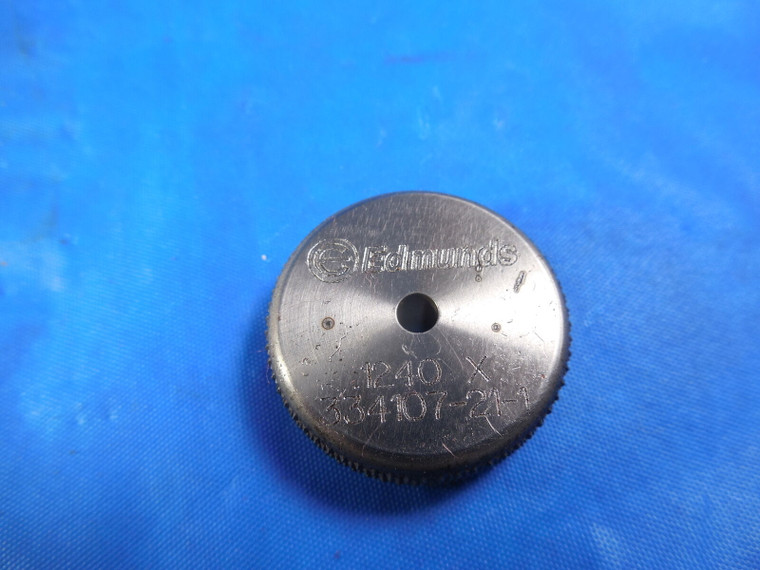 EDMUNDS .1240 DIA CLASS X MASTER PLAIN BORE RING GAGE UNDERSIZE .1250 -.001 1/8