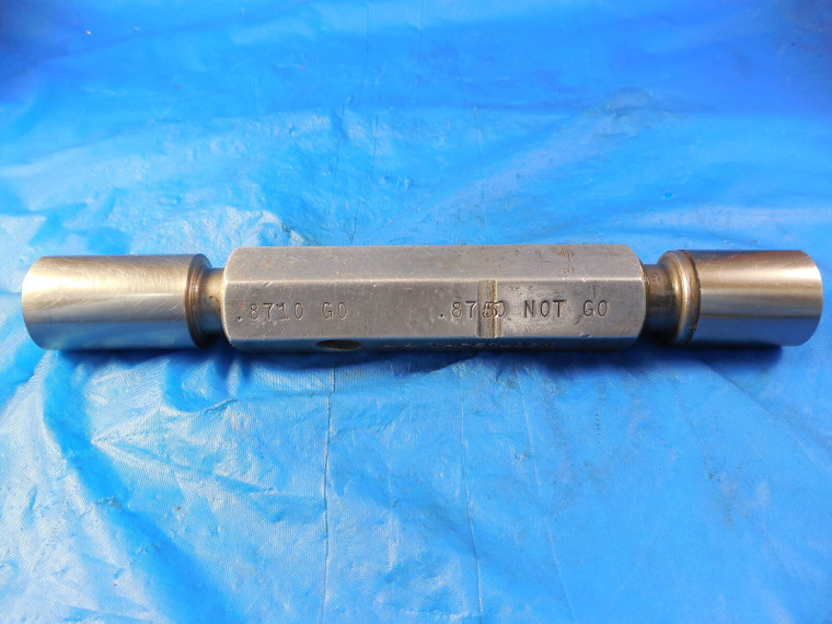 GTD .8710 & .8750 DIA SMOOTH PIN PLUG GAGE GO NO GO UNDERSIZE & ONSIZE .8750 7/8