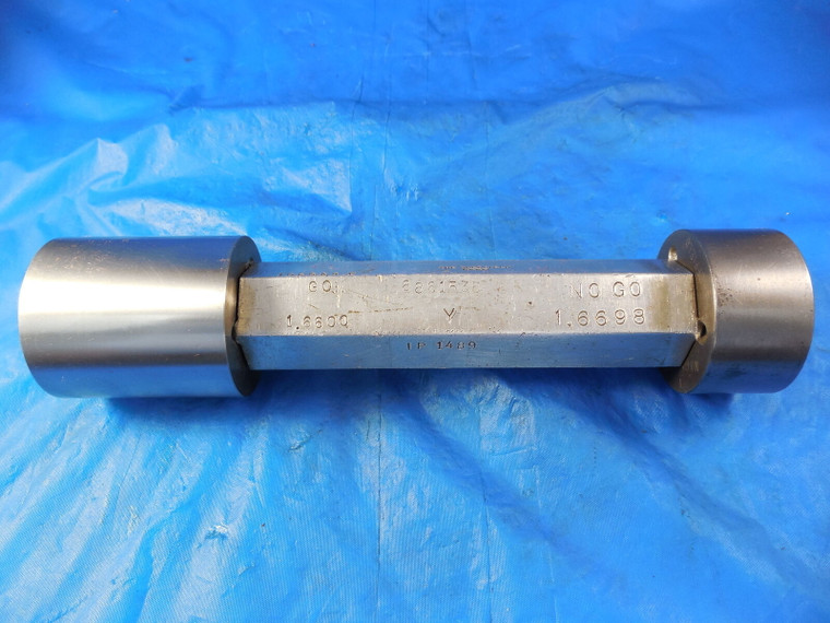 1.6600 & 1.6698 DIA. CLASS Y SMOOTH PIN PLUG GAGE GO NO GO UNDERSIZE 1.6875