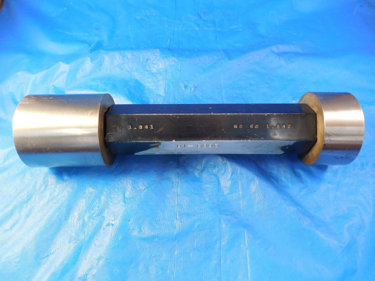 1.841 & 1.842 DIA CLASS X SMOOTH PIN PLUG GAGE GO NO GO OVERSIZE 1.8125 1 13/16