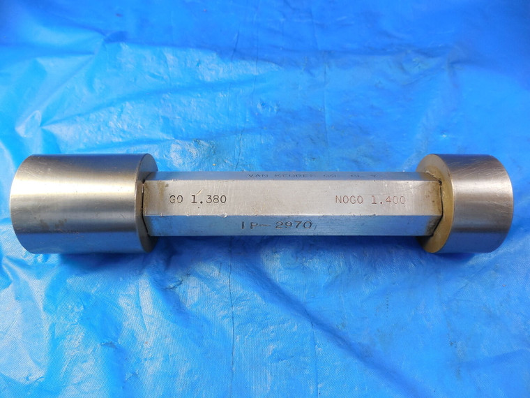 1.380 & 1.400 DIA CLASS Y SMOOTH PIN PLUG GAGE GO NO GO OVERSIZE 1.3750 1 3/8