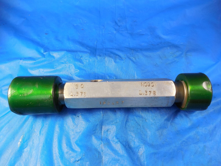 1.3760 & 1.3780 DIAMETER SMOOTH PIN PLUG GAGE GO NO GO OVERSIZE 1.3750 1 3/8