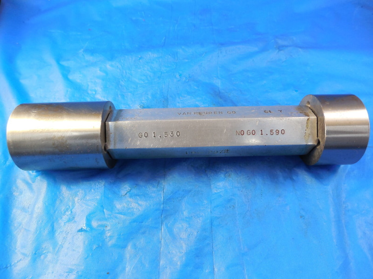 1.530 & 1.590 DIA CLASS Y SMOOTH PIN PLUG GAGE GO NO GO UNDER & OVERSIZE 1.5625