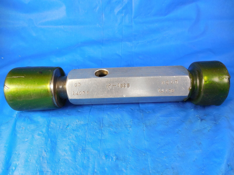 1.4098 & 1.4198 DIAMETER SMOOTH PIN PLUG GAGE GO NO GO OVERSIZE 1.3750 1 3/8