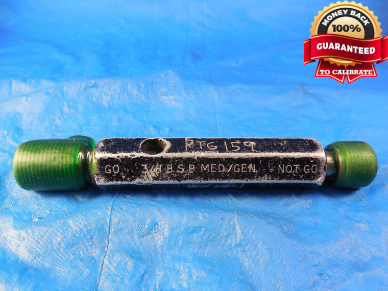 3/8 19 BSPF THREAD PLUG GAGE .375 GO NO GO B.S.P.F. MED/GEN BRITISH DRYSEAL TOOL