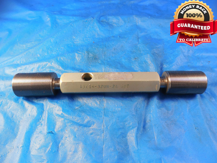 13/16 32 UN 2A SET THREAD PLUG GAGE .8125 GO NO GO P.D.'S = .7911 & .7875 N-2A