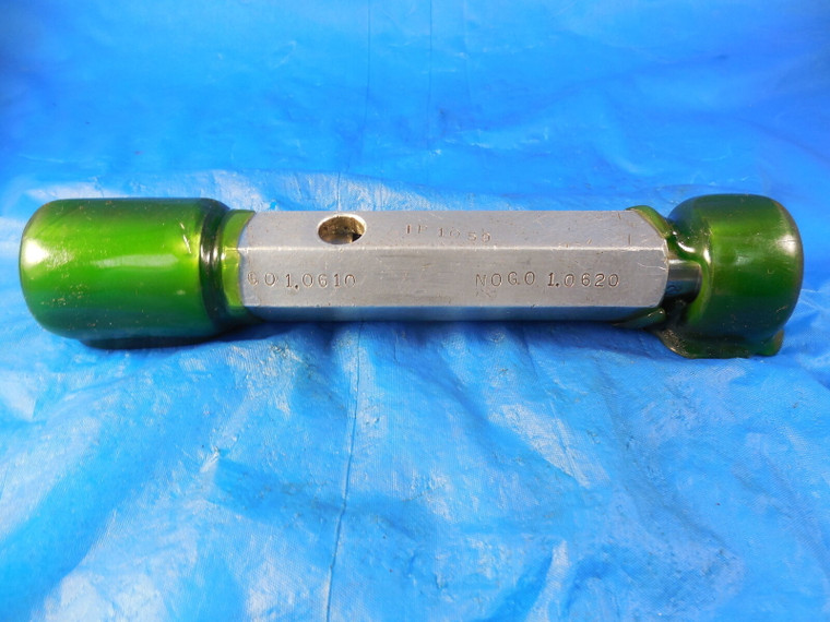 1.0610 & 1.0620 DIAMETER SMOOTH PIN PLUG GAGE GO NO GO UNDERSIZE 1.0625 1 1/16