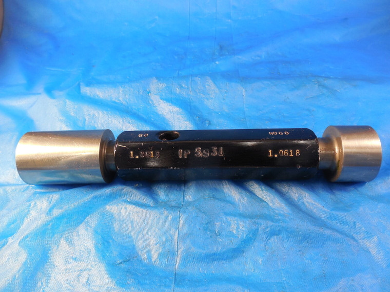 1.0613-1.0618 DIA CLASS Y SMOOTH PIN PLUG GAGE GO NO GO UNDERSIZE 1.0625 1 1/16