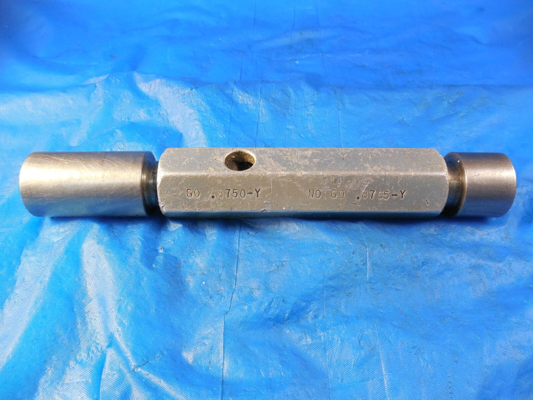 .8750 .8765 DIA CLASS Y SMOOTH PIN PLUG GAGE GO NO GO ONSIZE & OVERSIZE .8750 7/