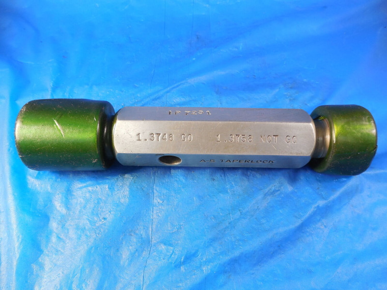 1.3748 & 1.3758 DIA. SMOOTH PIN PLUG GAGE GO NO GO UNDER & OVERSIZE 1.3750 1 3/8