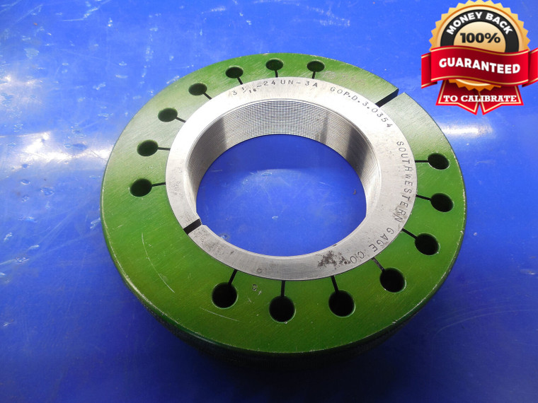 3 1/16 24 UN 3A THREAD RING GAGE 3.0625 GO ONLY P.D. = 3.0354 N-3A 3 1/16-24