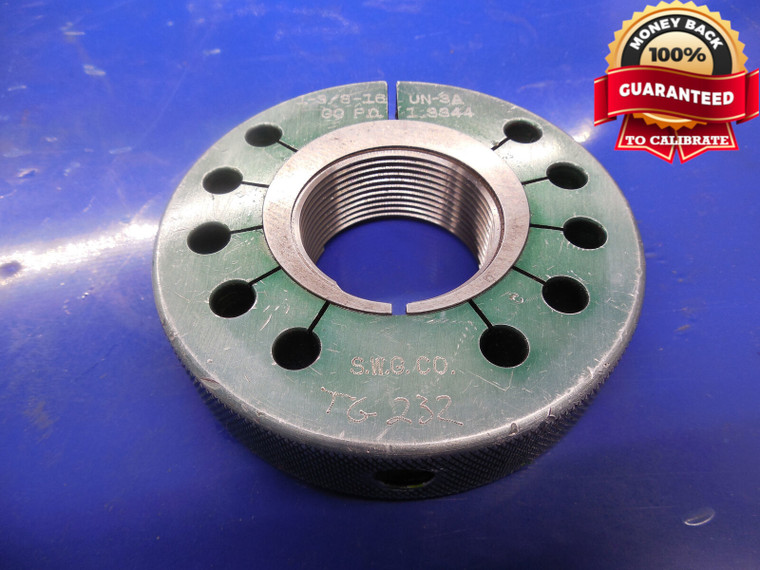 1 3/8 16 UN 3A THREAD RING GAGE 1.375 GO ONLY P.D. = 1.3344 1 3/8-16 N-3A 1.3750