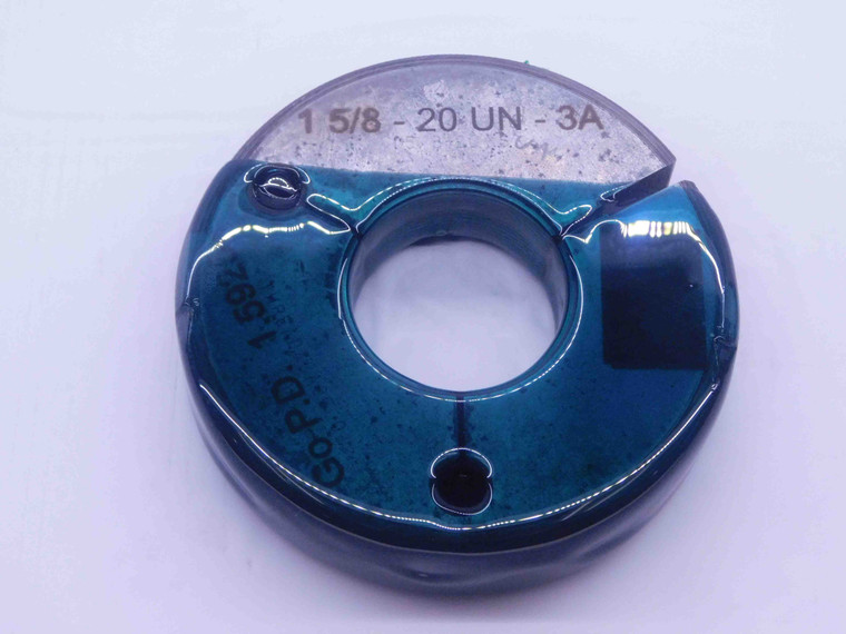1 5/8 20 UN 3A THREAD RING GAGE 1.625 1.6250 GO ONLY P.D. = 1.5925 INSPECTION - JF2237BU