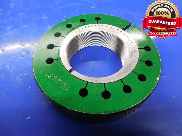 2 3/16 24 UN 3A THREAD RING GAGE 2.1875 GO ONLY P.D. = 2.1604 N-3A INSPECTION