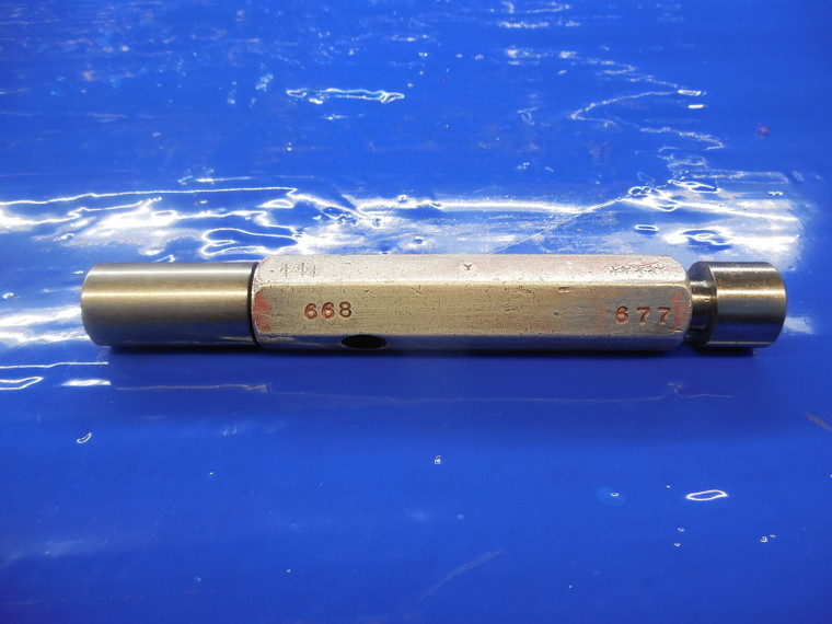 .6680 & .6770 DIA. CLASS Y SMOOTH PIN PLUG GAGE GO NO GO UNDERSIZE .6875 11/16