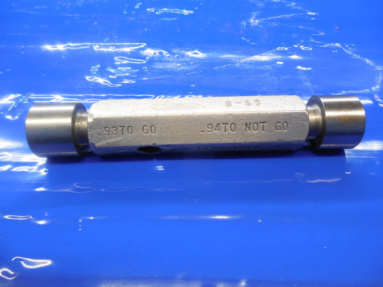 GTD .9370 & .9470 DIA SMOOTH PIN PLUG GAGE GO NO GO UNDER & OVERSIZE .9375 15/16