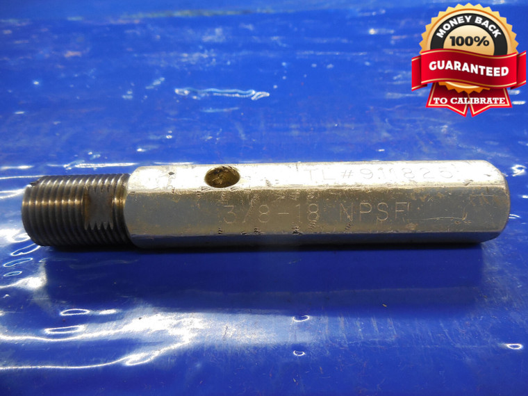 3/8 18 NPSF DEPTH PIPE THREAD PLUG GAGE .375 GO ONLY P.D. = .6205 .500 .50 .5