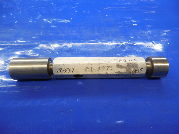 .7807 & .7817 DIA. SMOOTH PIN PLUG GAGE GO NO GO UNDERSIZE .8125 .81250 13/16