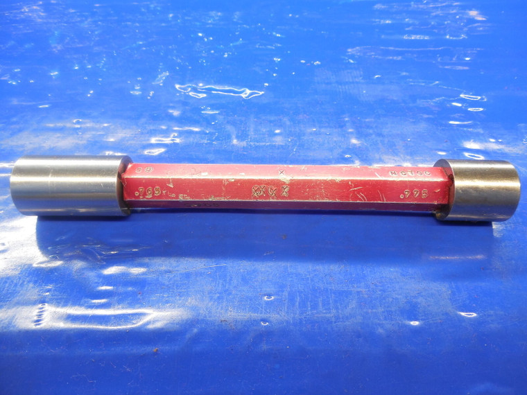 .7650 & .7750 DIA. CLASS X SMOOTH PIN PLUG GAGE GO NO GO OVERSIZE .75 .7500 3/4