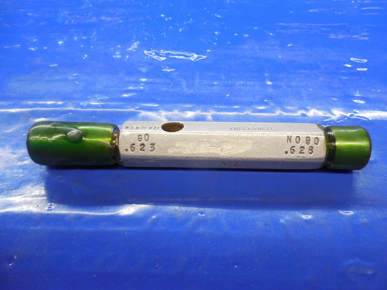 .6230 & .6280 DIA. SMOOTH PIN PLUG GAGE GO NO GO UNDER & OVERSIZE .625 .6250 5/8