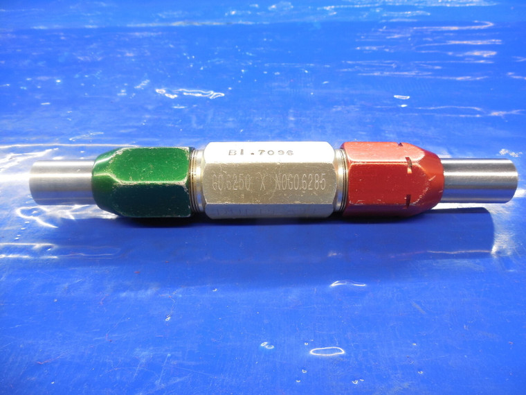 .6250 .6285 DIA CLASS X SMOOTH PIN PLUG GAGE GO NO GO ONSIZE & OVERSIZE .625 5/8