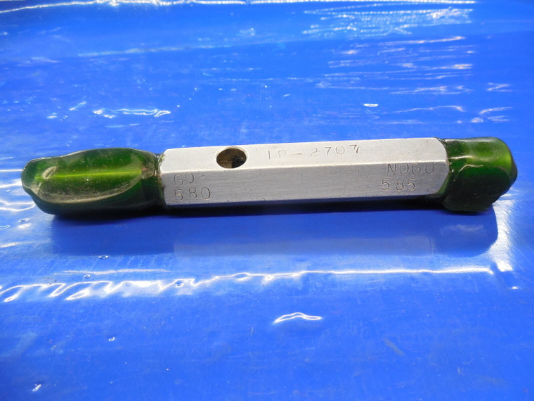 .5800 & .5850 DIAMETER SMOOTH PIN PLUG GAGE GO NO GO OVERSIZE .5625 .56250 9/16