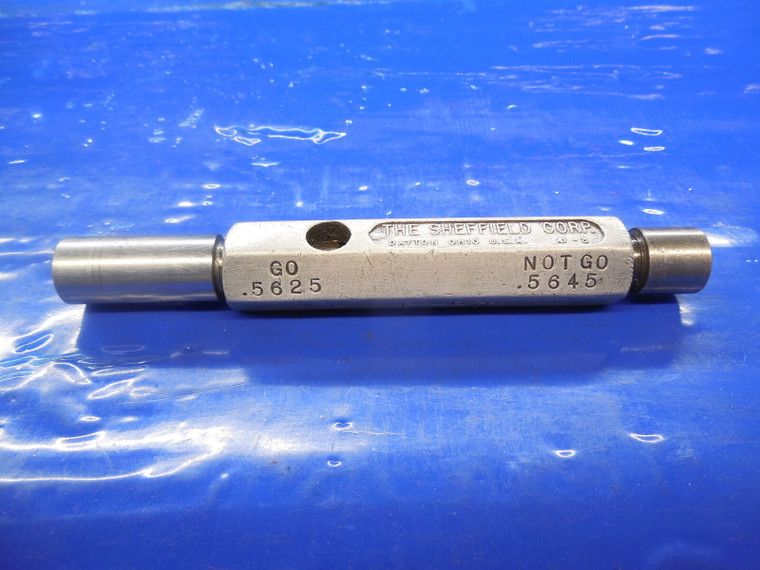 .5625 & .5645 DIA. SMOOTH PIN PLUG GAGE GO NO GO ONSIZE & OVERSIZE .5625 9/16