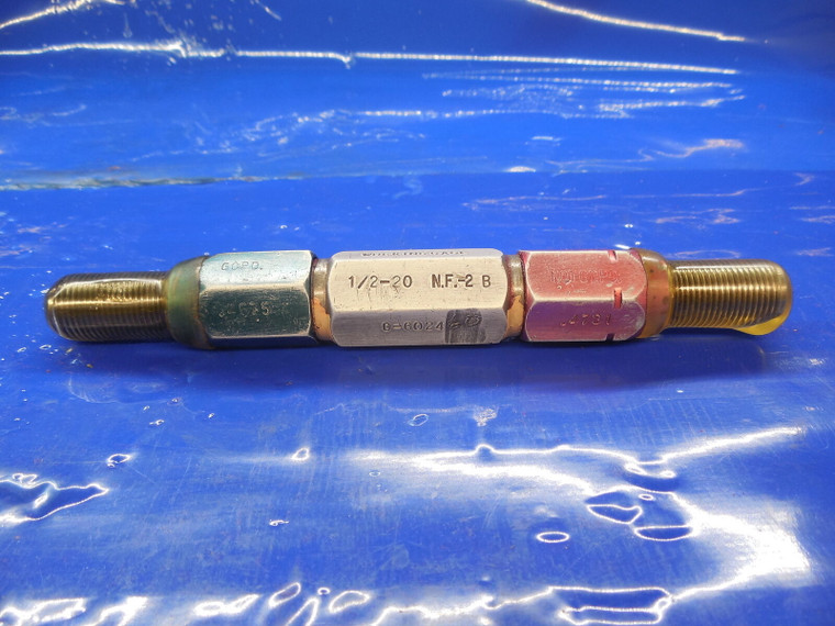 1/2 20 UNF 2B THREAD PLUG GAGE .5 GO NO GO P.D.'S = .4675 & .4731 NF-2B .50-20