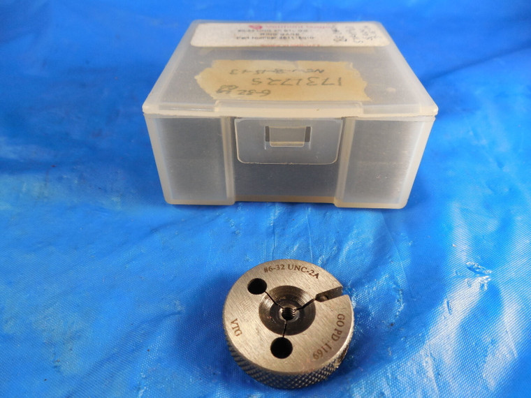 6 32 UNC 2A VERMONT THREAD RING GAGE #6 .138 GO ONLY P.D. = .1169 NC-2A QUALITY - 6322ARGO1