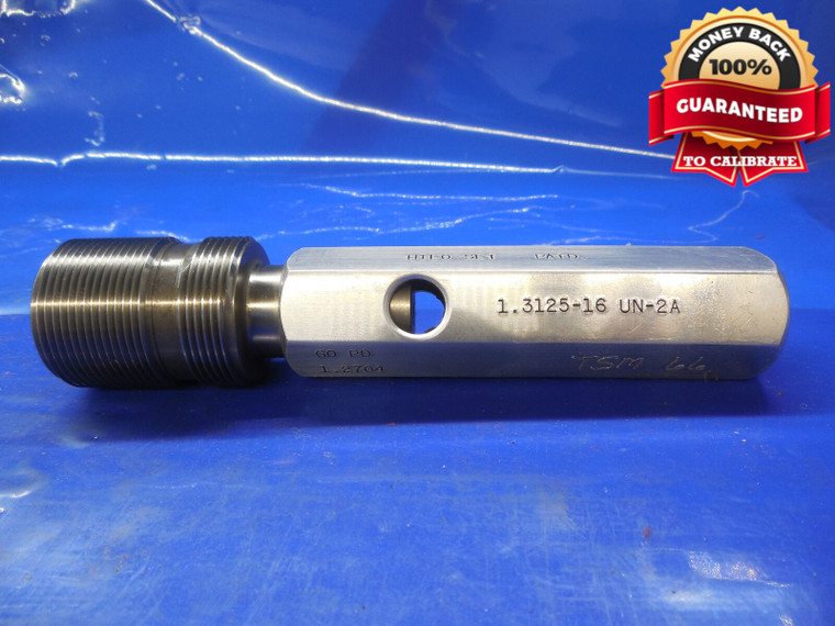 1 5/16 16 UN 2A HILO SET THREAD PLUG GAGE 1.3125 GO ONLY P.D.= 1.2704 HI-LO N-2A