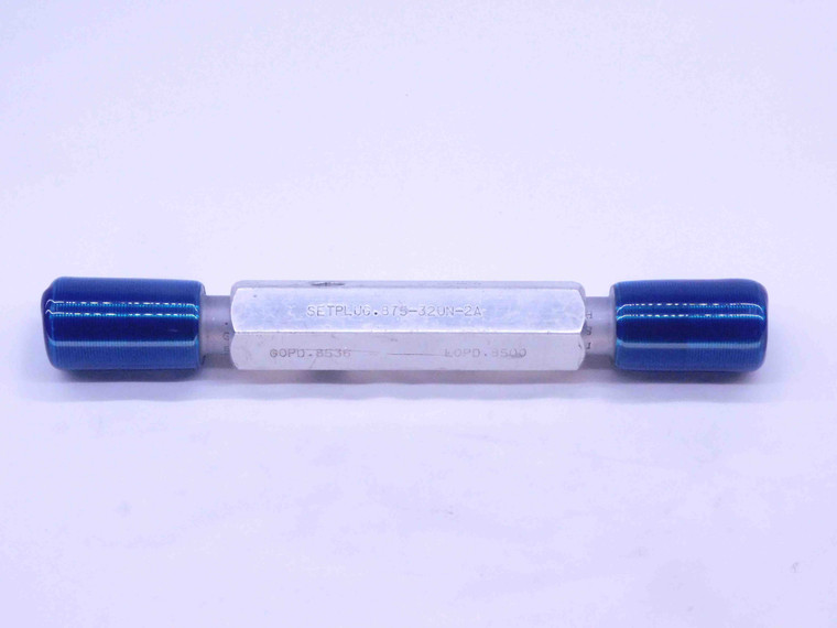 7/8 32 UN 2A SET THREAD PLUG GAGE .875 .8750 GO NO GO P.D.'S = .8536 & .8500 - JE0137MS