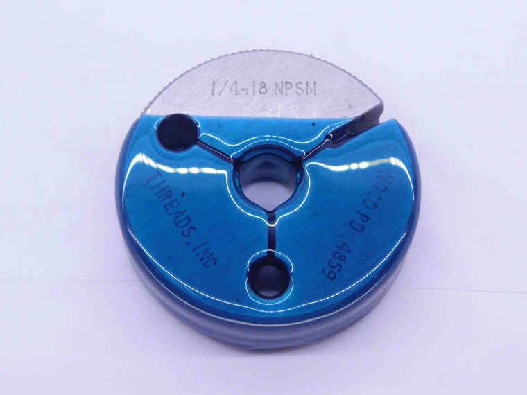 1/4 18 NPSM PIPE THREAD RING GAGE .25 .250 .2500 NO GO ONLY P.D. = .4859 2A - JE0145MS