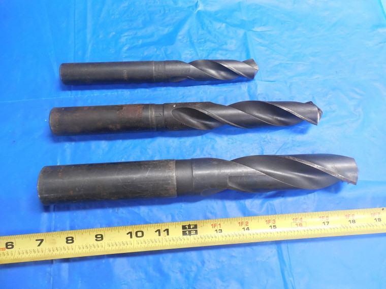 3pcs HSS DRILL BITS 15/16" 1-5/32" & 1-7/16" FOR RADIAL DRILL BRIDGEPORT MILL