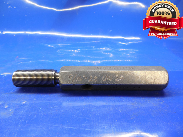 9/16 28 UN 2A SET THREAD PLUG GAGE .5625 GO ONLY P.D. = .5372 QUALITY .56250