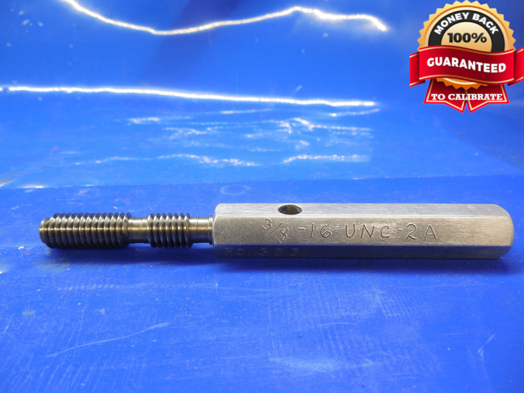 3/8 16 UNC 2A HILO SET THREAD PLUG GAGE .375 GO ONLY P.D. = .3331 QUALITY .3750